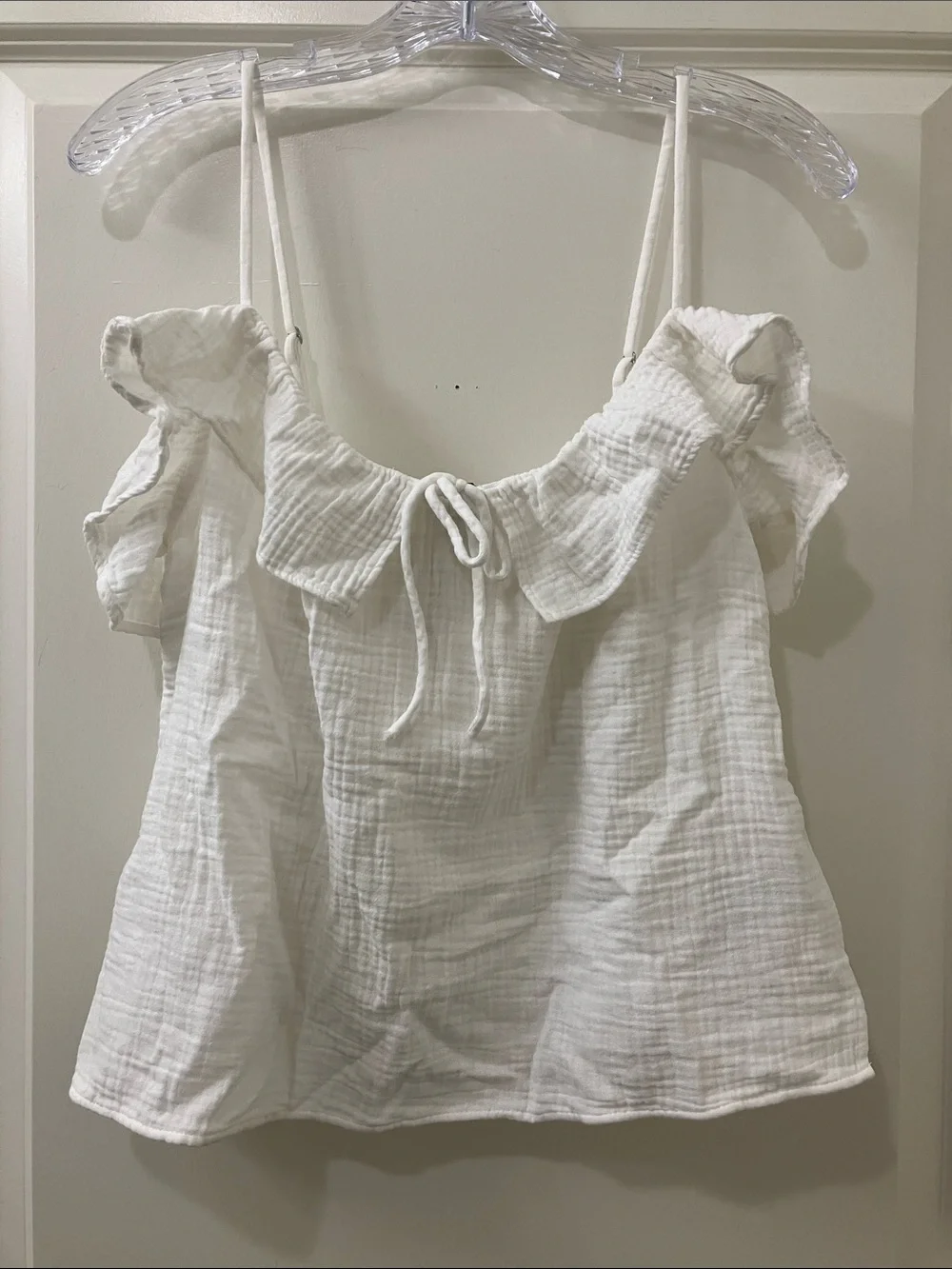 J. CREW Ruffle soft gauze camisole